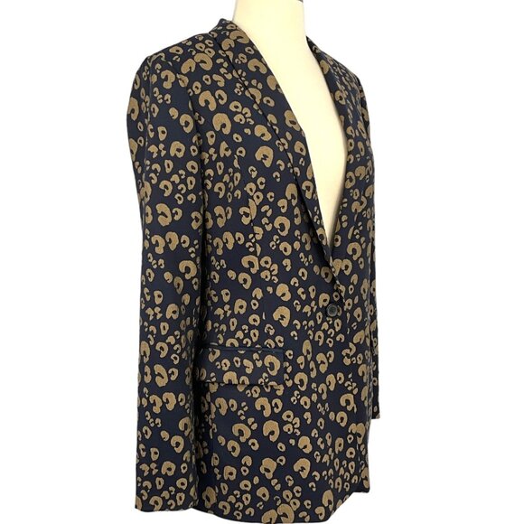 Scotch & Soda Leopard Print Jacquard Blazer & Pant Suit Size S / M Ankle Length - Picture 7 of 16